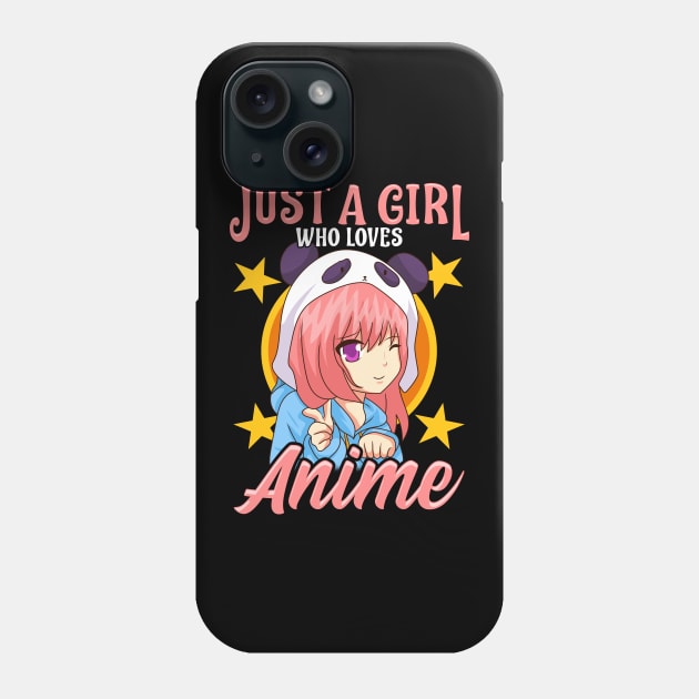 Cute & Funny Just A Girl Who Loves Anime Phone Case by theperfectpresents