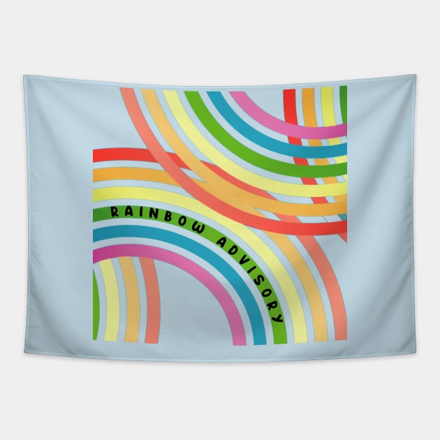 Rainbow Advisory (version 2) Tapestry by Emma Lorraine Aspen