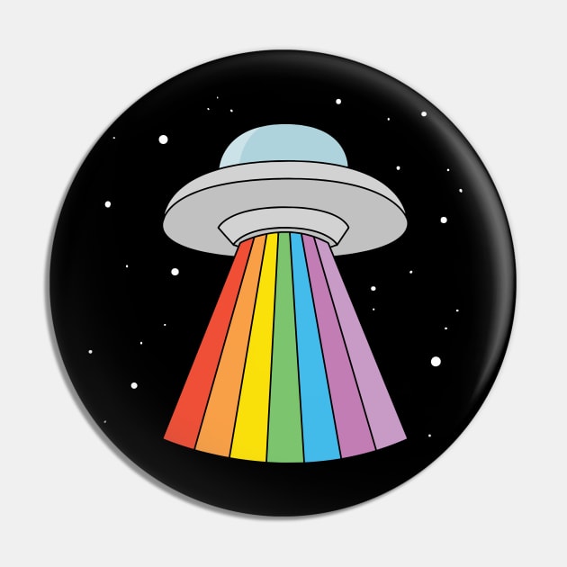 UFO Rainbow Pin by DoctorBillionaire