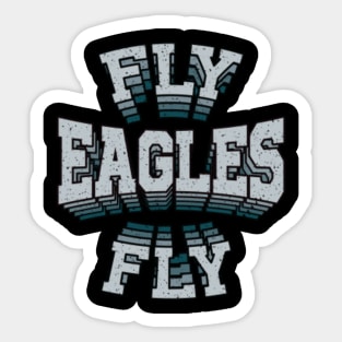 JJDezigns Fly Eagles Fly T-Shirt Sticker