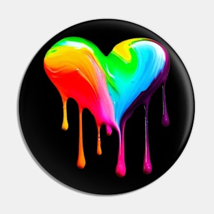 Marble heart design Pin