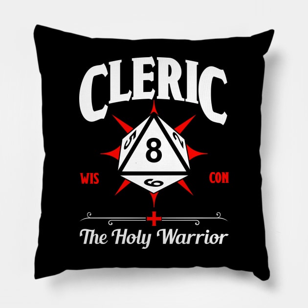 D&D Character Class Cleric Pillow by Meta Cortex