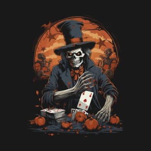 Halloween Bluffing Fun Costume Spooky Poker Player T-Shirt