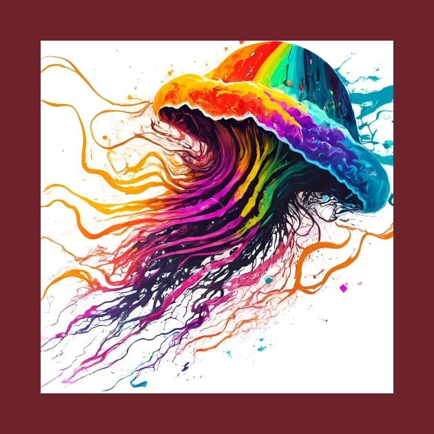 rainbow jellyfish by Sravudh Snidvongs