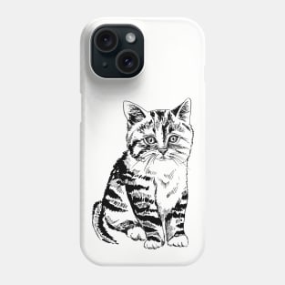 striped kitten Phone Case