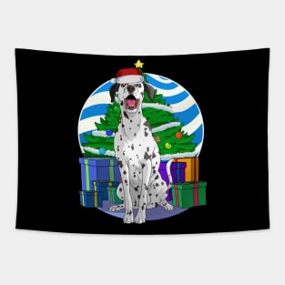 Dalmatian Dog Cute Santa Christmas Gift Tapestry