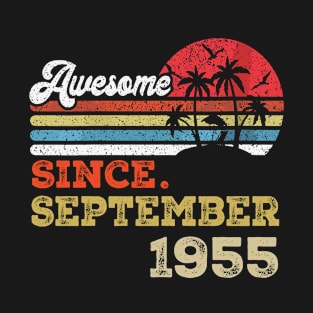 Awesome Since September 1955 Limited Edition, 68th Birthday Gift 68 years of Being Awesome T-Shirt