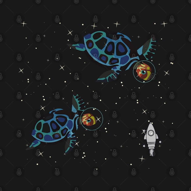 Space turtles by Dots & Patterns