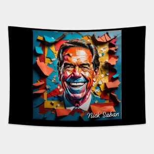 Nick Saban // Paper Art Tapestry