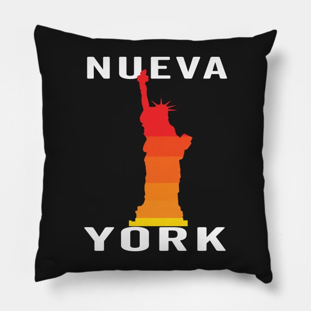 nuova York liberty sunset Pillow by yellowpinko