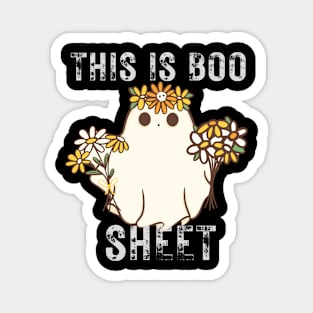 This Is Boo Sheet Ghost Retro Halloween Costume Magnet