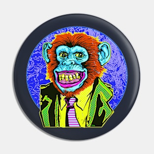 Psychedelic Chimp Pin