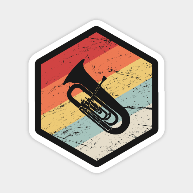 Retro Marching Band Tuba Icon Magnet by MeatMan