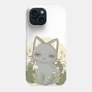 Cat and Flowers Phone Case