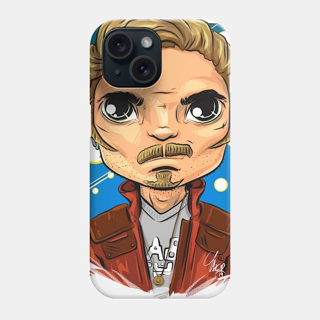 Pop Culture Caricature #12 - Starlord Phone Case by yazgar