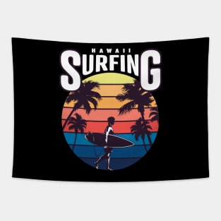 surfing hawaii Tapestry