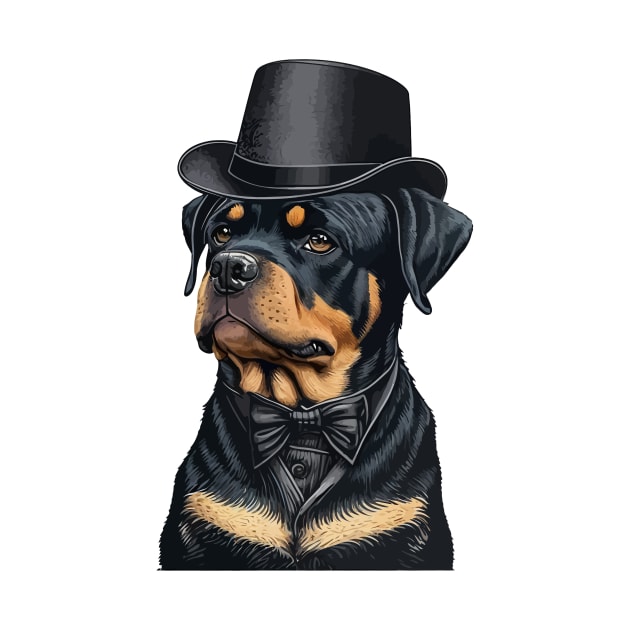 Rottweiler Funny Top Hat by K3rst