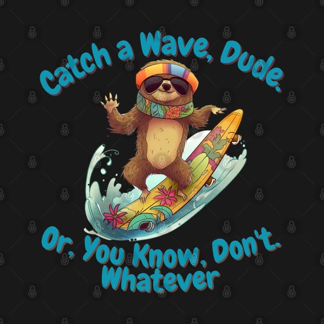 Surfing Sloth by TooplesArt