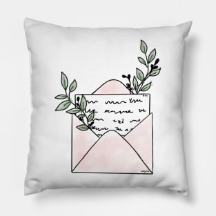 plant mail watercolor Pillow