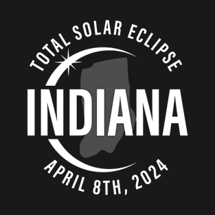 Indiana Total Solar Eclipse April 8 2024 Path of Totality 2024 North America T-Shirt