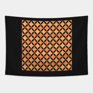 Orange Twinkle Star Pattern Tapestry