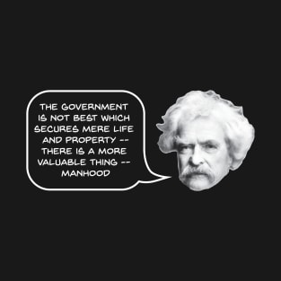 Mark Twain on Manhood T-Shirt