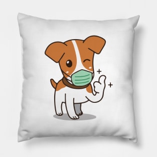 Dog Face Mask Covid 19 Coronavirus Pillow