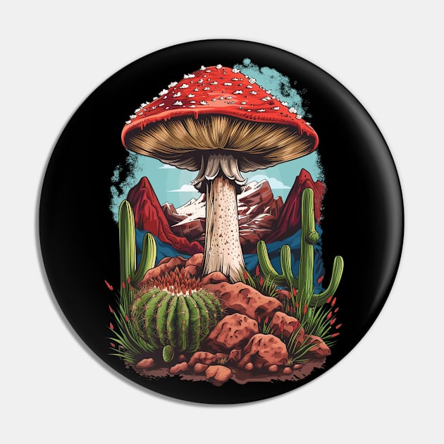 A fly agaric grows among rocks and cacti. Pin by feafox92