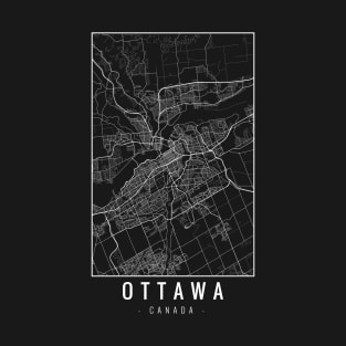 Ottawa Canada Minimalist Map T-Shirt