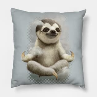 sloth meditate Pillow