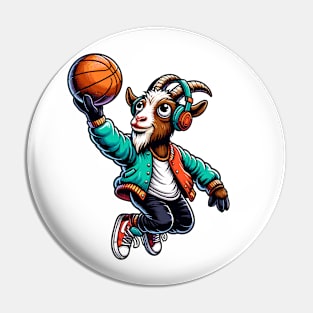 fun goat basketball Pin