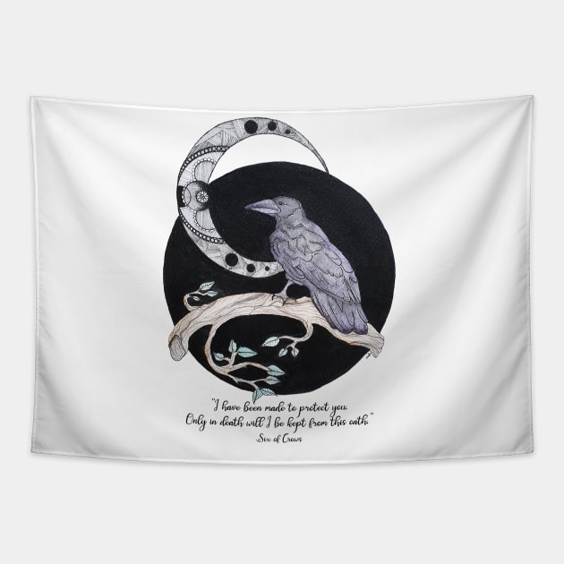 Crow Moon Tapestry by TG_Art