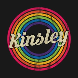 Kinsley - Retro Rainbow Faded-Style T-Shirt