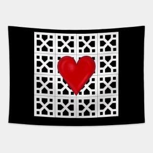 Breeze Block Love Tapestry