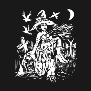 Glamour Graveyard Witch Spooky, Goth, Punk T-Shirt