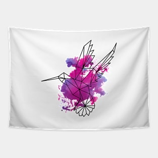 Geometric hummingbird Tapestry