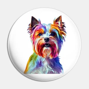 Pop-Art Biewer Terrier Impressionism Pin