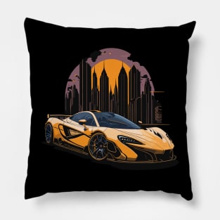 McLaren P1 Vintage Car Art Pillow