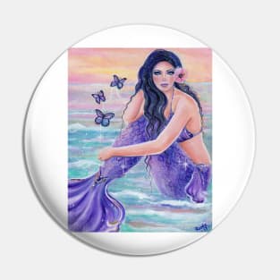 Maeva purple mermaid by Renee Lavoie Pin