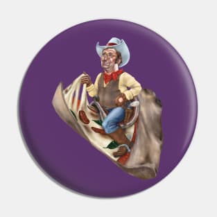 Eric the pizza cowboy Pin