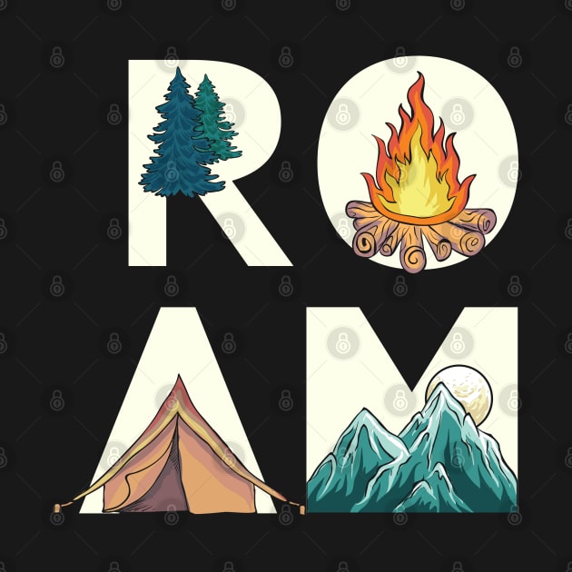 Funny Camping Adventure Roam by Bricke