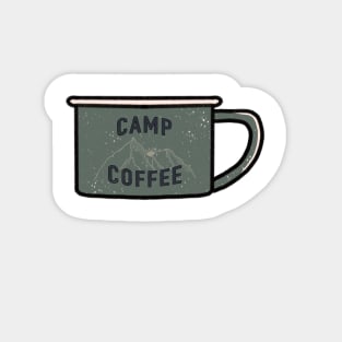 Camp Coffee Enamel Cup - mountains Magnet