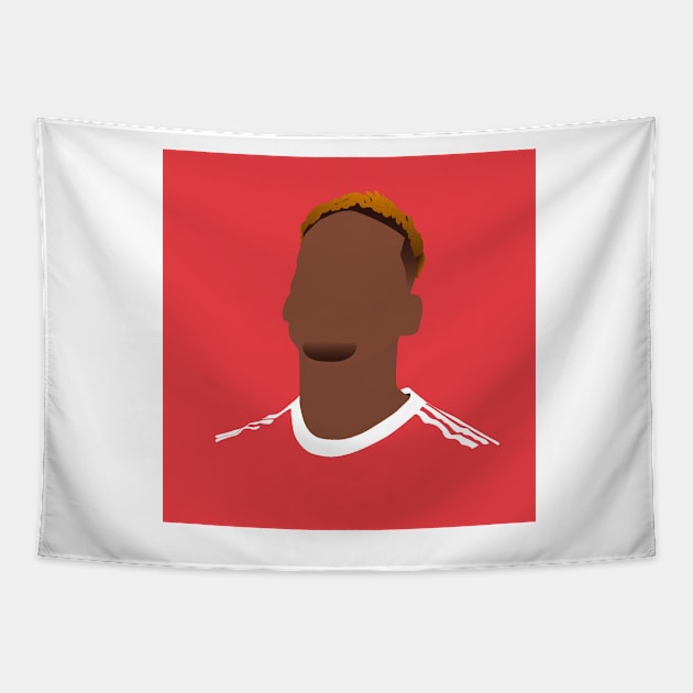 Paul Pogba Minimalistic Face Art Tapestry by GotchaFace