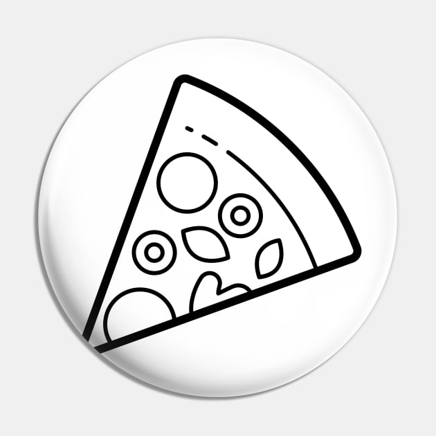 Cute olive pizza white Pin by InkyArt