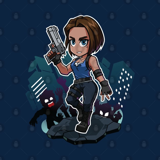 Jill Valentine v2 Chibi RE3 Remake by Xar623