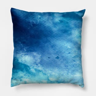 Sea Waves Blue Tie Dye Pillow