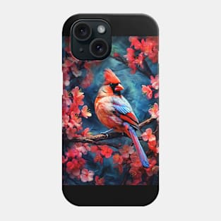 Cardinal bird painting colors art #cardinal Phone Case