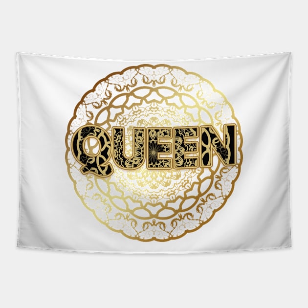 Golden Queen with amazing black touche (high quality) Tapestry by Volardo