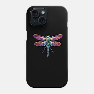 Glowing Neon Dragonfly Phone Case