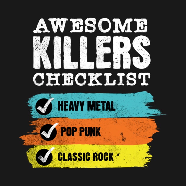 Awesome killers checklist by Kami Sayang Sama Jamsah